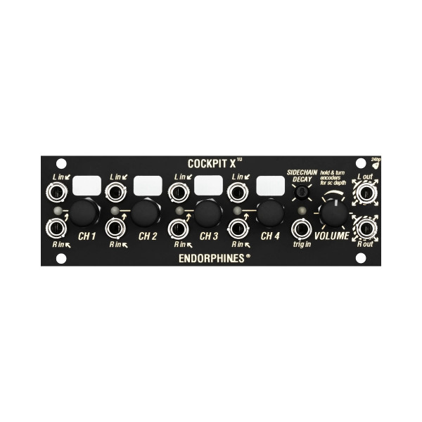 ENDORPHIN.ES COCKPIT X 1U Black ユーロラック Endorphin.es Cockpit X 1U Eurorack Stereo Mixer Module (Black) at