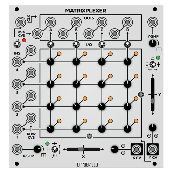 Toppobrillo Matrixplexer Eurorack Matrix Mixer Module (Silver) main image