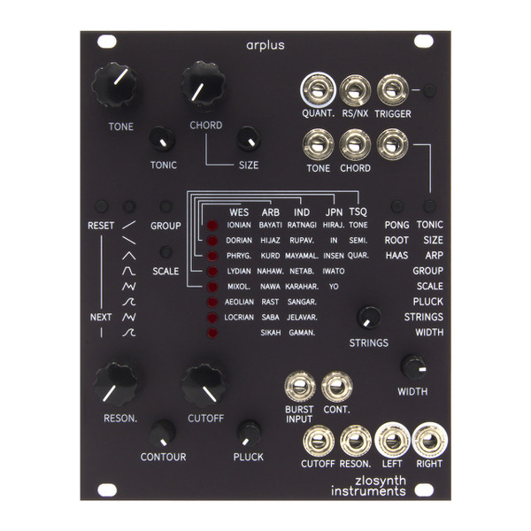 Zlosynth Arplus Eurorack Karplus-Strong Synth & Arpeggiator Module (Black) main image