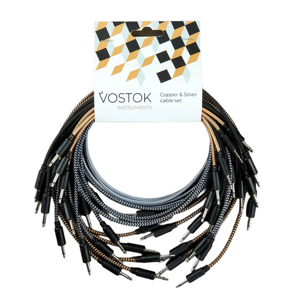 Vostok Instruments Copper & Silver Eurorack Patch Cable Set (20 Pack) main image