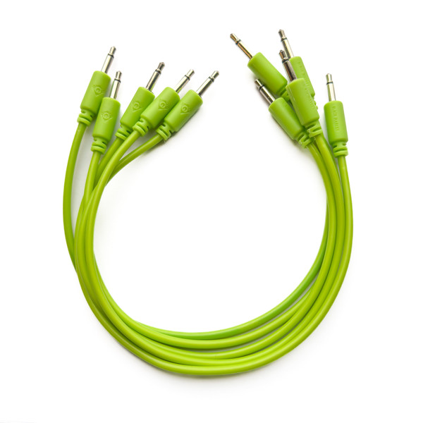 Black Market Modular Eurorack Patch Cables (25cm - Glow in the dark - 5 Pack) main image