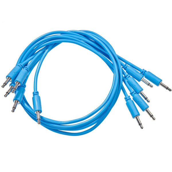 Black Market Modular Eurorack Patch Cables (50cm - Blue - 5 Pack) image 2