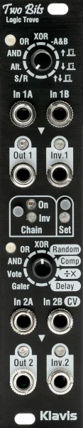 Klavis Two Bits Eurorack Dual Logic Processor Module (Black) main image