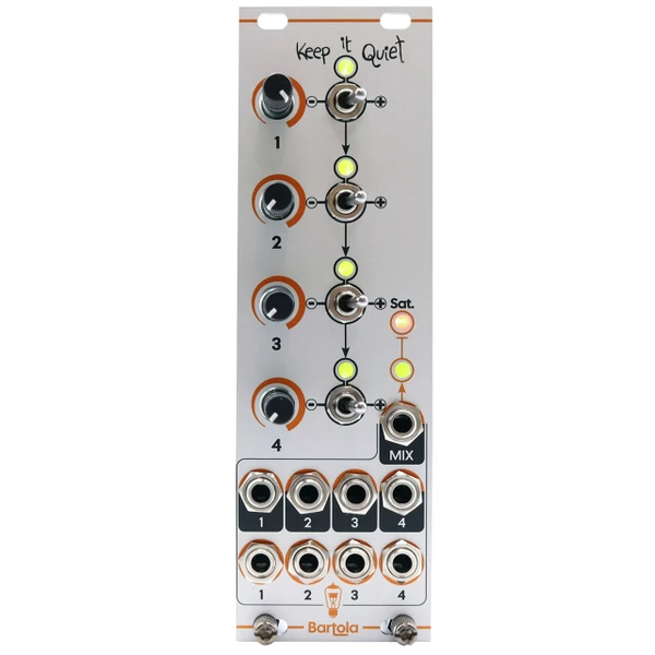Bartola Instruments Keep It Quiet Eurorack CV Utility Module (Silver) main image