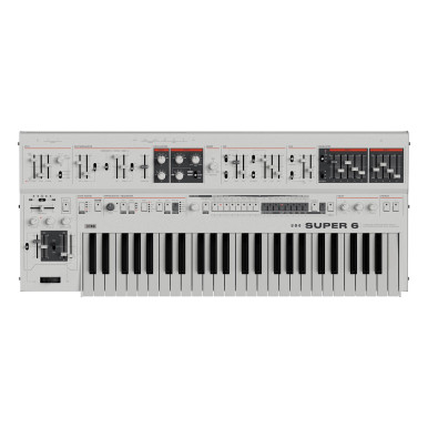 UDO Audio Super 6 ST49 Polyphonic Aftertouch Hybrid Analogue Synth (White)