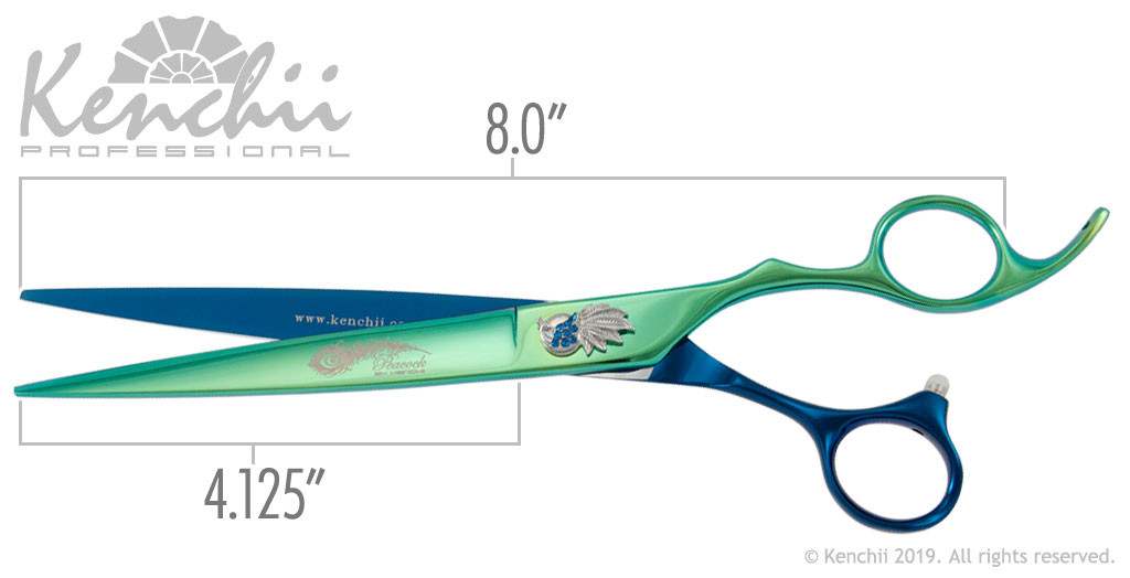 Kenchii Peacock™ 8.0" Curved Shears Kenchii Grooming