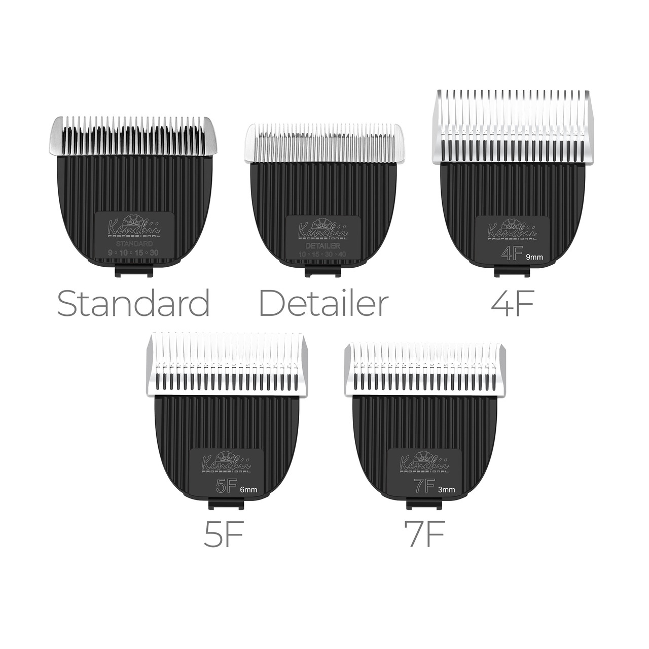 Flash™ | 5-piece Clipper Blade Set | 4F, 5F, 7F, Standard, and