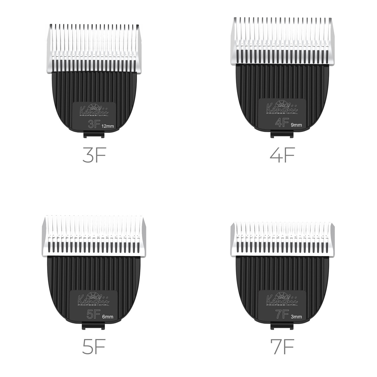 Flash™ | 4-piece Clipper Blade Set | 3F, 4F, 5F, 7F - Kenchii Grooming
