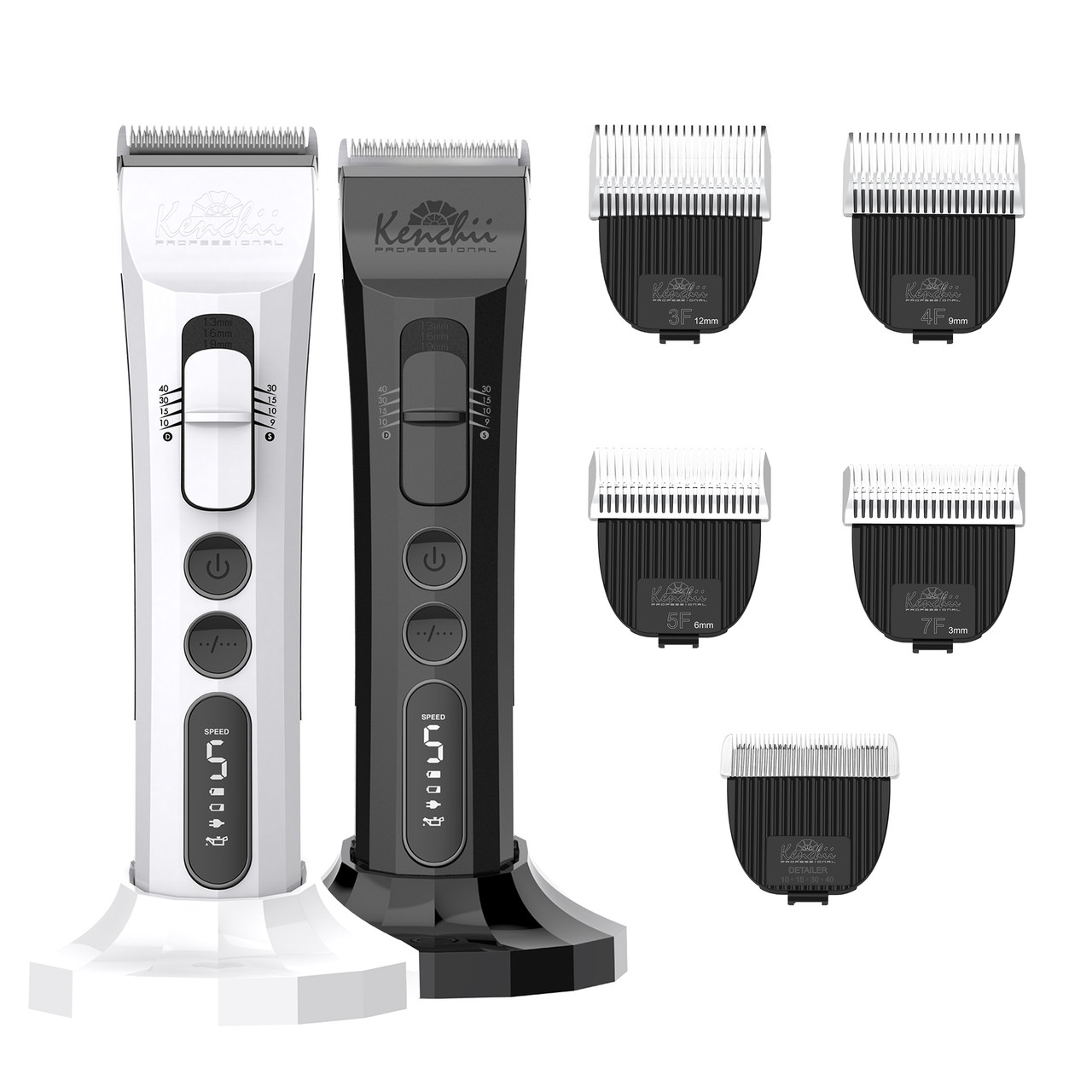 Flash™ Digital Cordless Clipper | Pearl White/Black | 3F, 4F, 5F