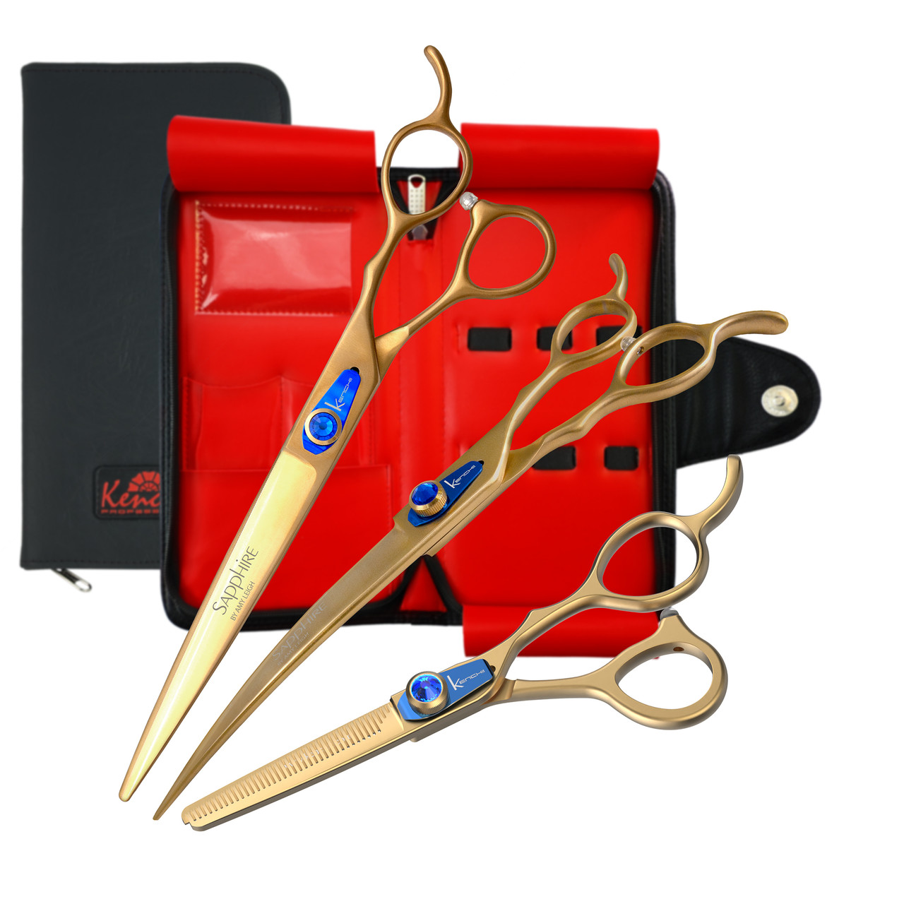sarcophage サルコファージ　Sisyphus Fighterセット Sapphire | 3-Piece Shears Set - Kenchii Grooming