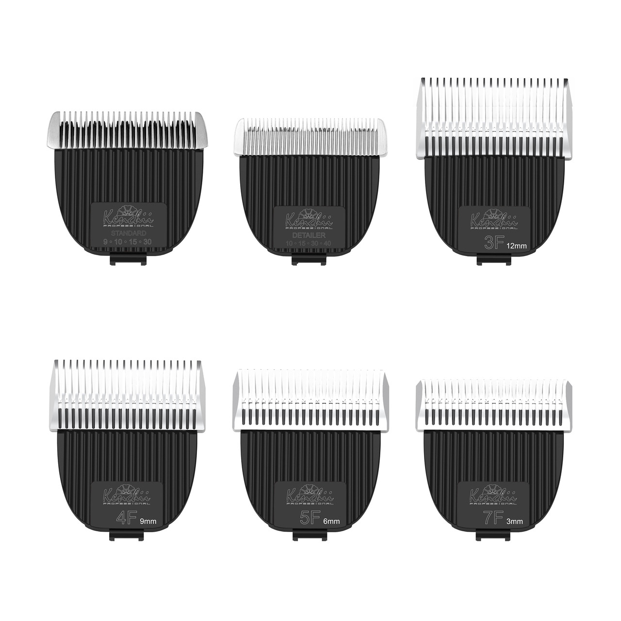 Flash™ | 6-piece Clipper Blade Set | 3F,4F, 5F, 7F, Standard, and
