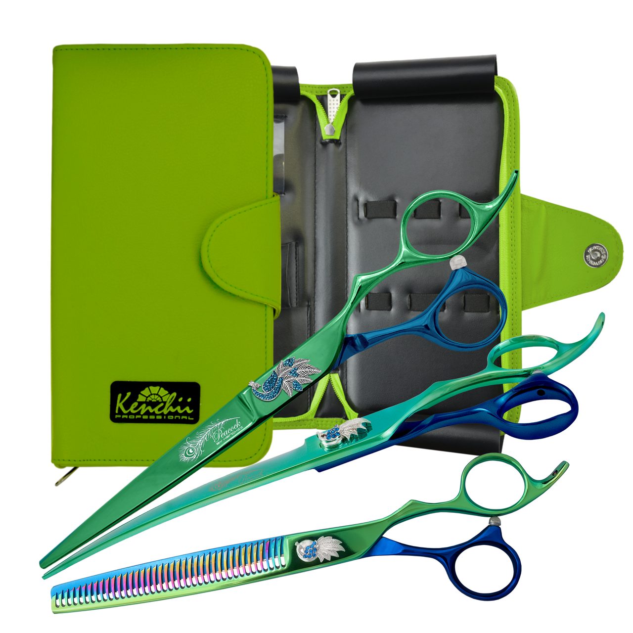 Peacock | 3-Piece Shears Set - Kenchii Grooming