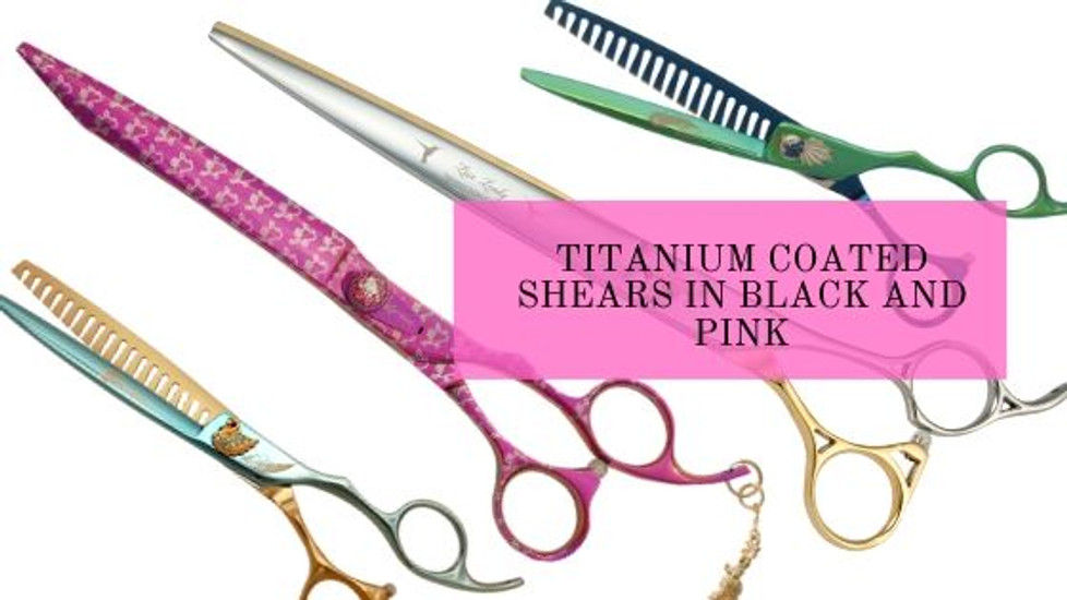 Titanium Coated Shears in Black and Pink