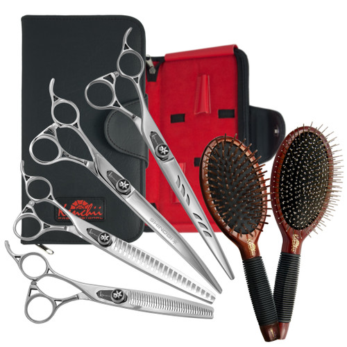 Shinobi 8" | 4-Piece Lefty Shinobi Poodle & Bichon Grooming Shear Set