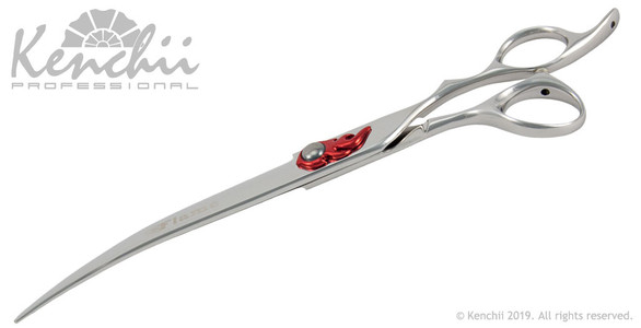 Kenchii Flame™ 8.0" curved scissor profile.