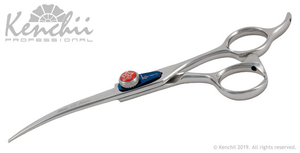 Kenchii Five Star™ 6-inch curved grooming shear, profile.