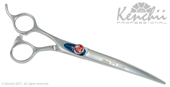 Kenchii Five Star™ 7-inch offset curved grooming shear.