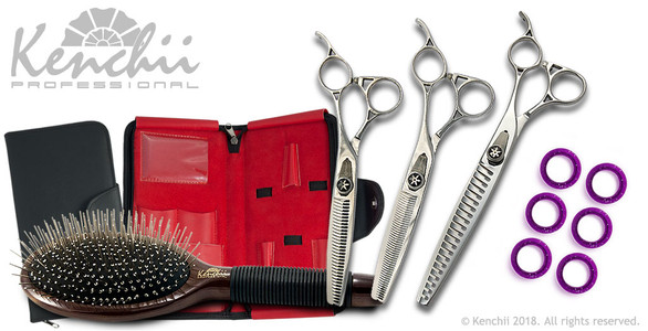 Kenchii Shinobi™ | Poodle & Bichon Grooming Shears Kit - 8