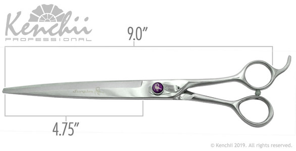 Kenchii Scorpion™ 9-inch grooming shear measurements.