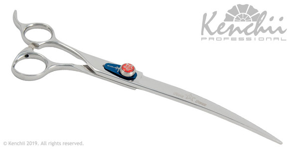 Kenchii Five Star™ offset curved lefty grooming shear profile.