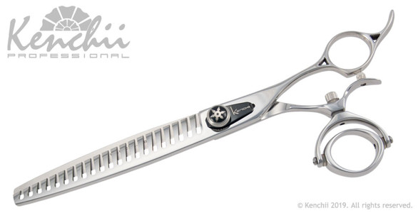 Shinobi™ double swivel grooming shear measurements.