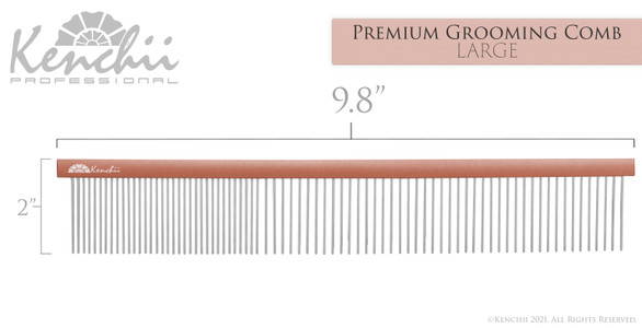 Premium Grooming Comb - Large - Dimensions