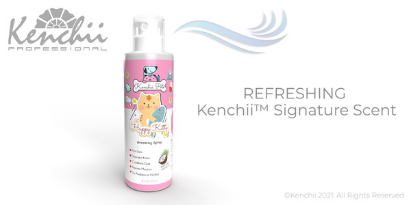 KenchiiPets™ | Happy Kitty™ Grooming Spray - 8oz. | 3 Pack