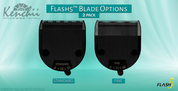 Kenchii Flash5™ Clipper Blades | Standard & Detailer - 2 Pack