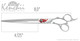 Kenchii Flame™ 8.0-inch shear measurements.