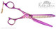 Kenchii Pink Poodle™ left-handed 18-tooth blender, open.