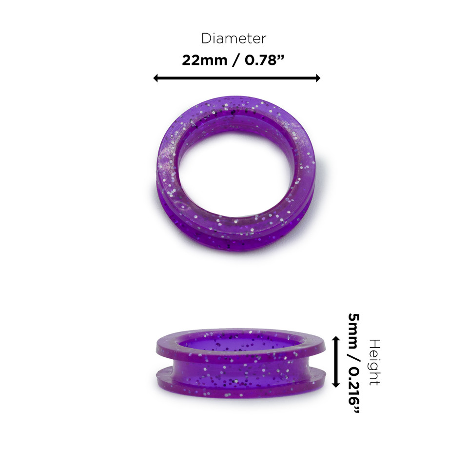 Finger Inserts Dimensions (22mm shown)