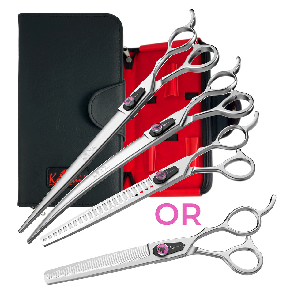 Kenchii Love™ | Dog Grooming Shear Set - 9.0" - with Case Kenchii Love™ | Dog Grooming Shear Set - 9.0" - with Case
