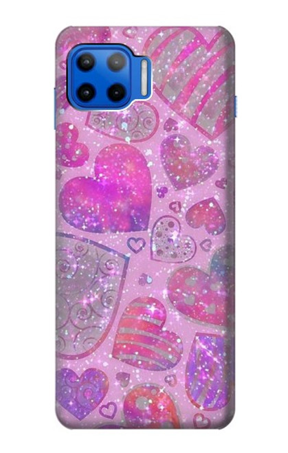 S3710 Pink Love Heart Case For Motorola Moto G 5G Plus