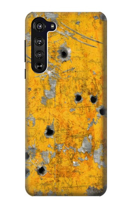 S3528 Bullet Rusting Yellow Metal Case For Motorola Edge