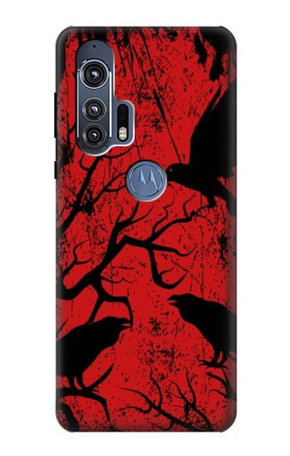 S3325 Crow Black Blood Tree Case For Motorola Edge+