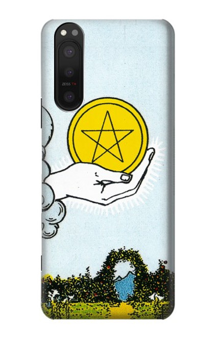 S3722 Tarot Card Ace of Pentacles Coins Case For Sony Xperia 5 II