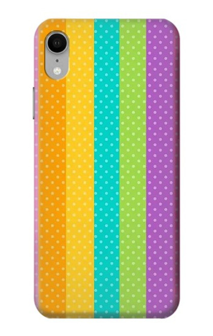 S3678 Colorful Rainbow Vertical Case For iPhone XR