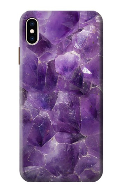 S3713 Purple Quartz Amethyst Graphic Printed Case For iPhone XS Max