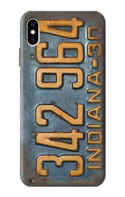 S3750 Vintage Vehicle Registration Plate Case For iPhone XS Max