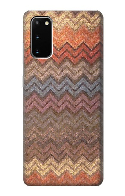 S3752 Zigzag Fabric Pattern Graphic Printed Case For Samsung Galaxy S20