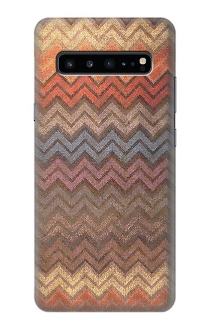 S3752 Zigzag Fabric Pattern Graphic Printed Case For Samsung Galaxy S10 5G
