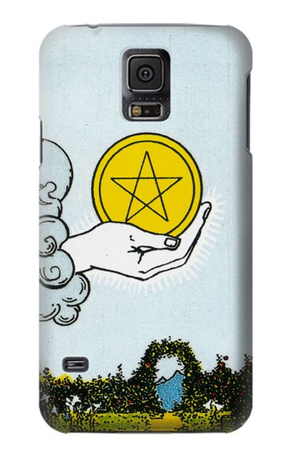 S3722 Tarot Card Ace of Pentacles Coins Case For Samsung Galaxy S5