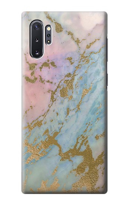 S3717 Rose Gold Blue Pastel Marble Graphic Printed Case For Samsung Galaxy Note 10 Plus