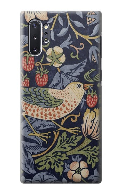 S3791 William Morris Strawberry Thief Fabric Case For Samsung Galaxy Note 10 Plus