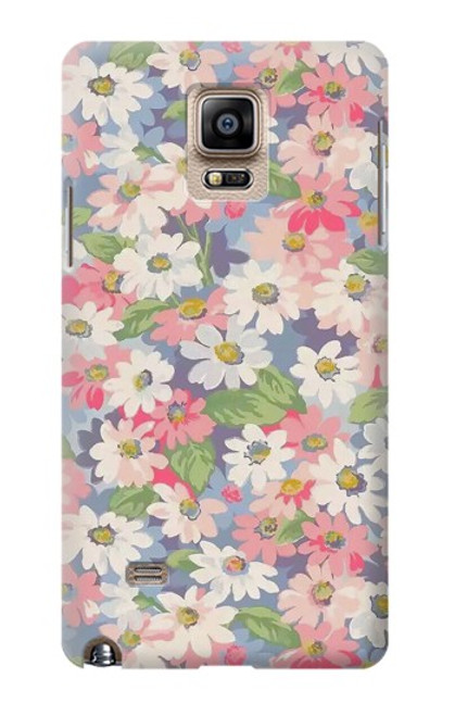 S3688 Floral Flower Art Pattern Case For Samsung Galaxy Note 4