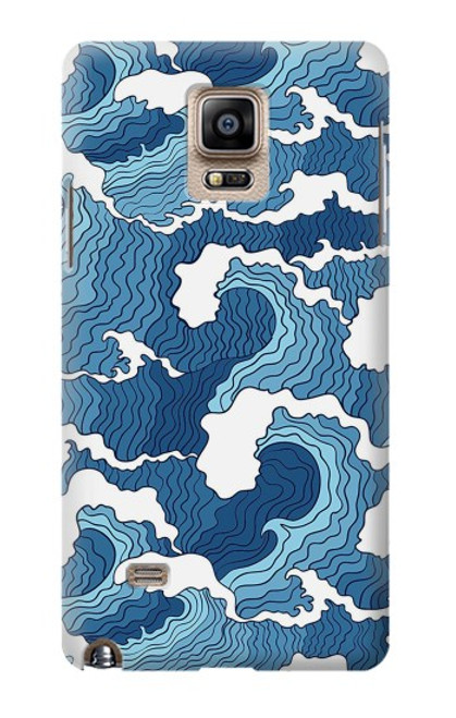 S3751 Wave Pattern Case For Samsung Galaxy Note 4