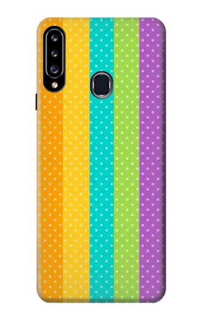 S3678 Colorful Rainbow Vertical Case For Samsung Galaxy A20s