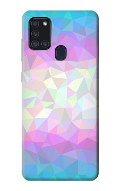 S3747 Trans Flag Polygon Case For Samsung Galaxy A21s