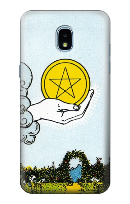 S3722 Tarot Card Ace of Pentacles Coins Case For Samsung Galaxy J3 (2018), J3 Star, J3 V 3rd Gen, J3 Orbit, J3 Achieve, Express Prime 3, Amp Prime 3