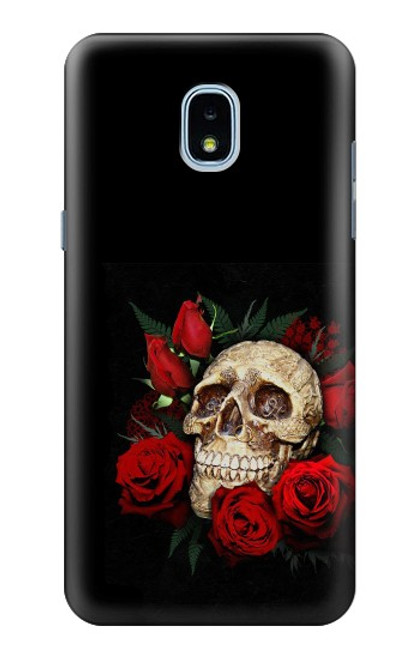 S3753 Dark Gothic Goth Skull Roses Case For Samsung Galaxy J3 (2018), J3 Star, J3 V 3rd Gen, J3 Orbit, J3 Achieve, Express Prime 3, Amp Prime 3